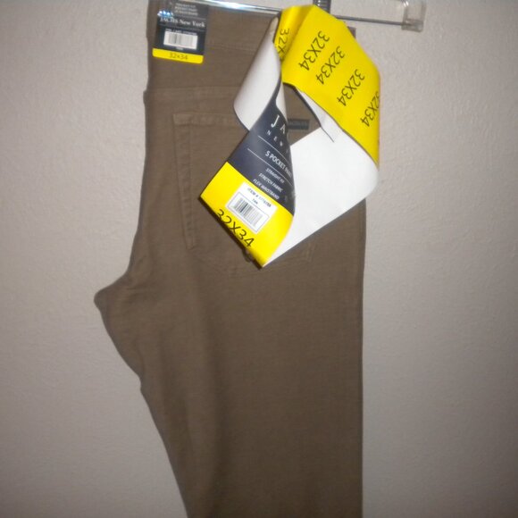 Jachs New York Mens Size 32X34 Tan Mid-Weight 5 Pocket Stretch Pants NWT - Picture 3 of 4